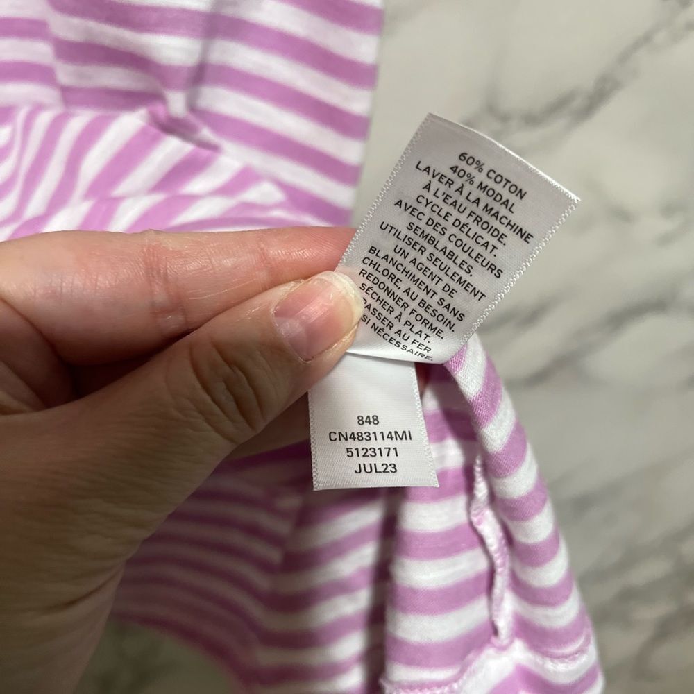 Caslon Asymmetric Neckline Knit Striped Tank Top - Picture 4 of 6
